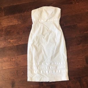 White strapless Express dress